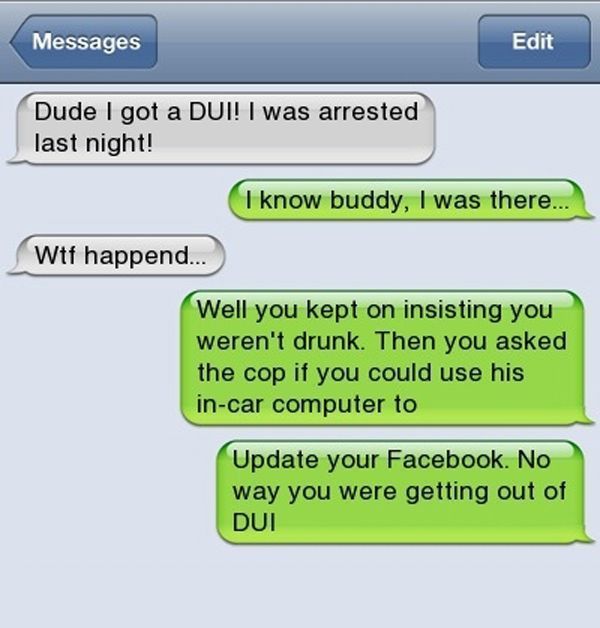 Drunk Texts On Facebook