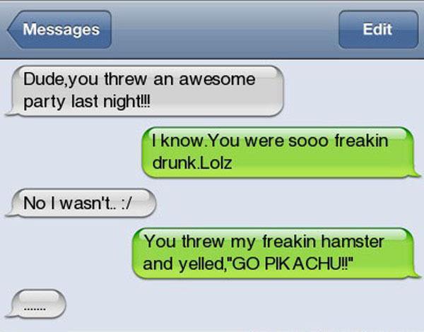 Pikachu Drunk Texts