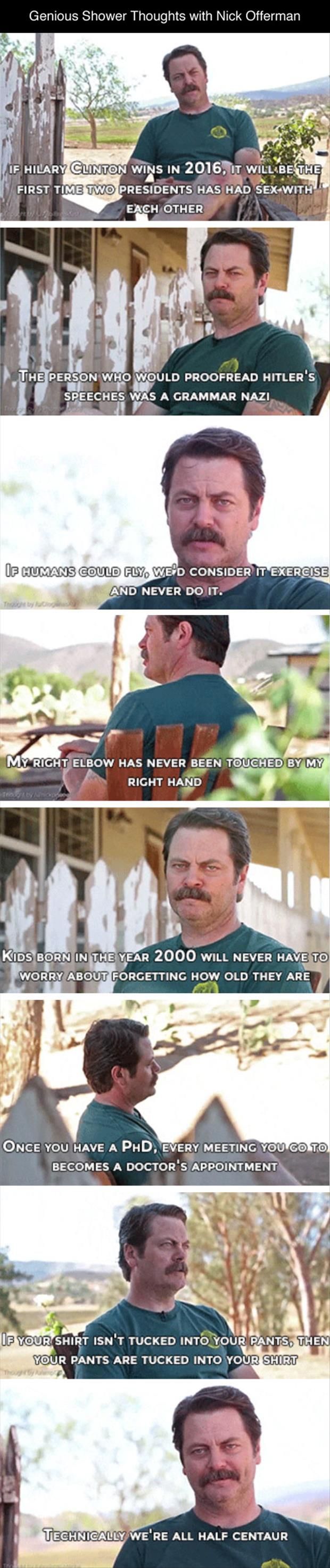 Shower Thoughts With Nick Offerman