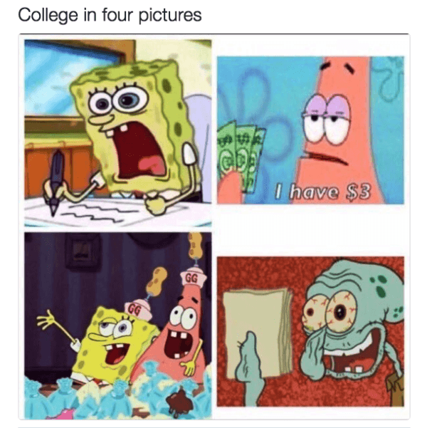 College Spongebob Memes