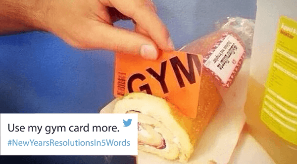 Use Gym Card Funniest New Year's Resolutions