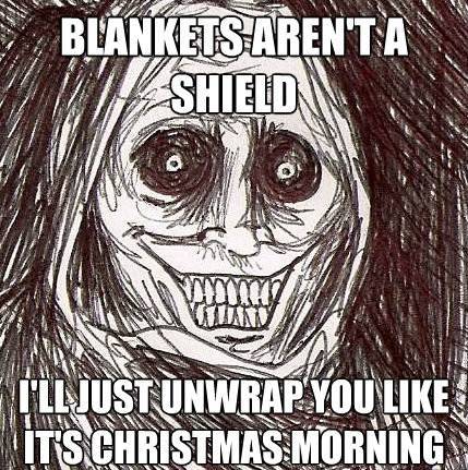 Horrifying Houseguest Meme Blanket Shield