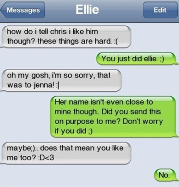 Flirt Fail Over Text Messaging