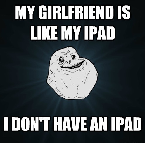 Forever Alone Plays On His iPad