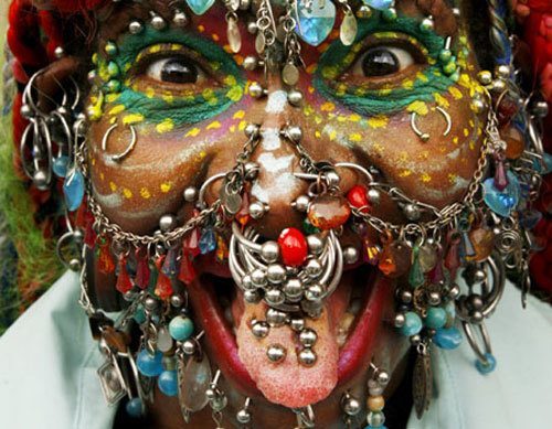 World's Body Worst Piercings Colorful