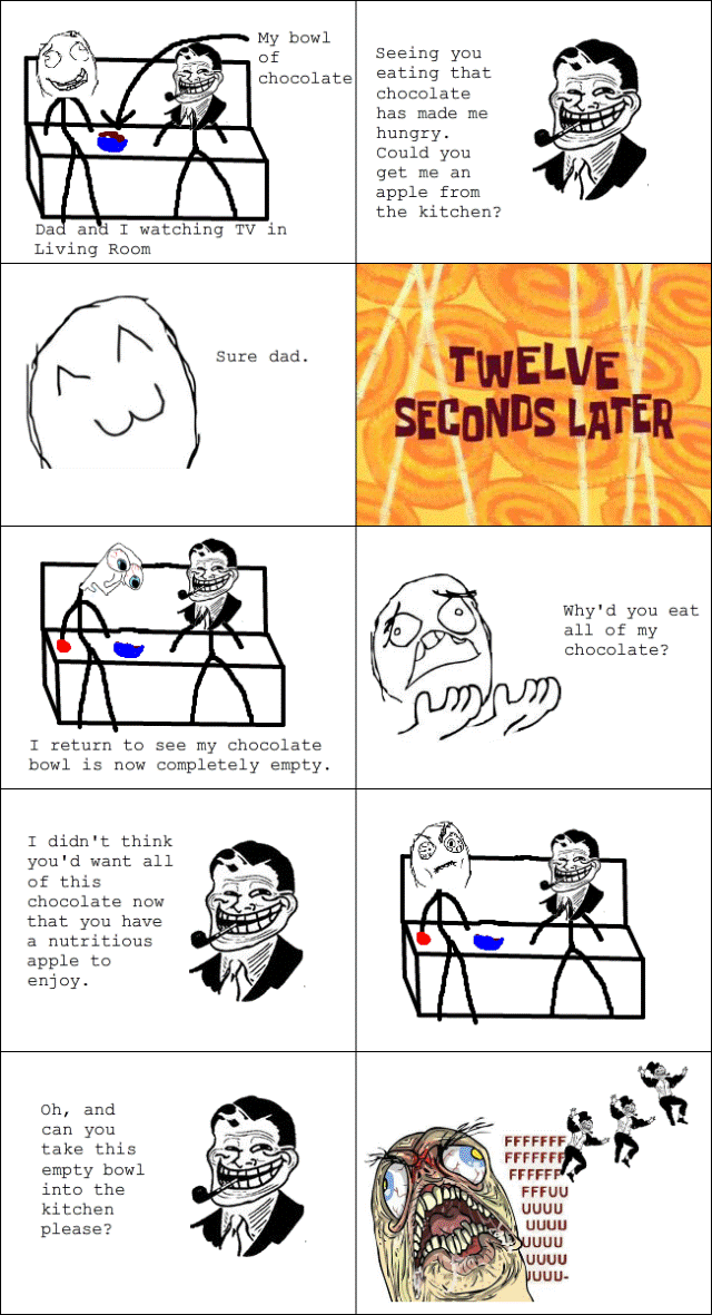 Troll Dad Snack Rage Comics