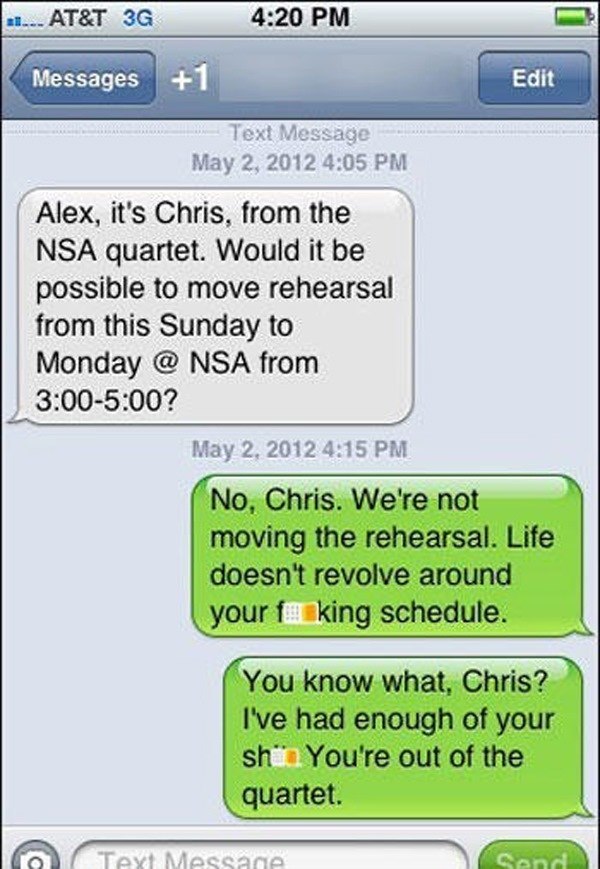 Chris Is Out Of The Quartet