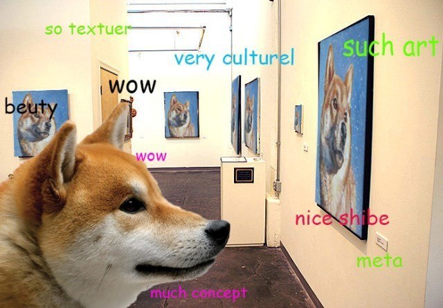 Shibe Enjoys Some Art