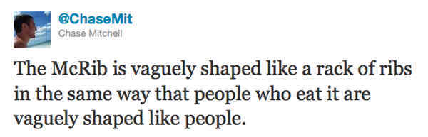 Funny Tweet About McRibs