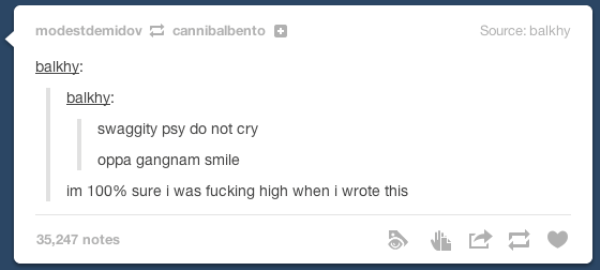 Posting On Tumblr High