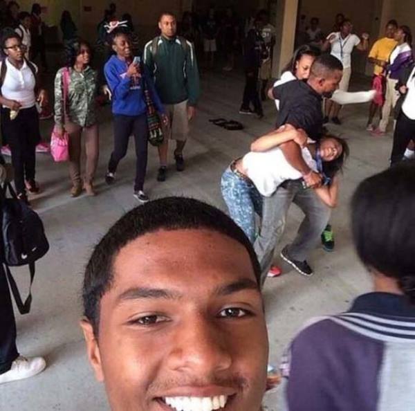 School Fight Selfies