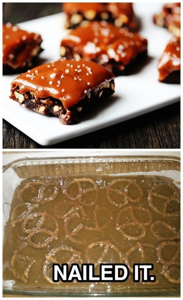 Salter Caramel Pretzel Brownies