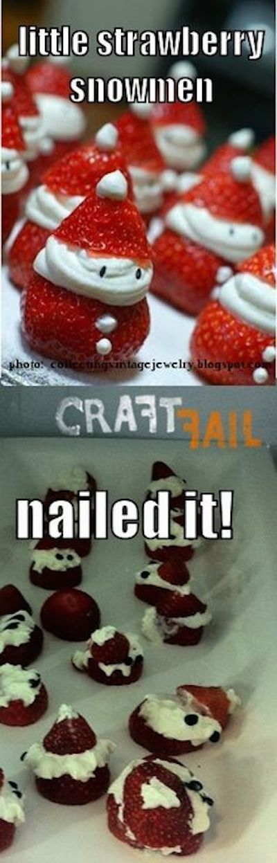Strawberry Snowmen