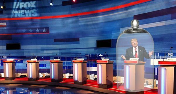 Trump Debate Glass Jar