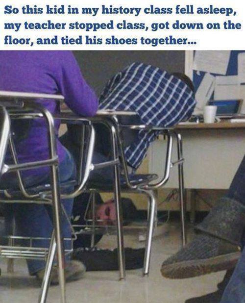 Teacher Ties Shoes
