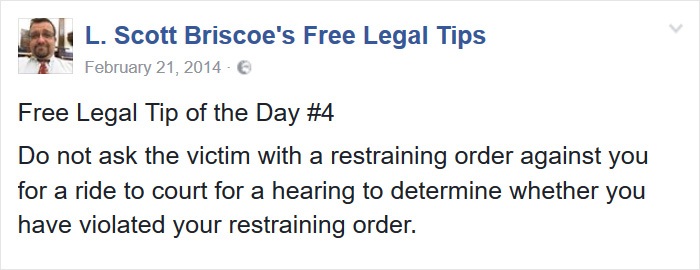 Keep Restraining Order In Mind