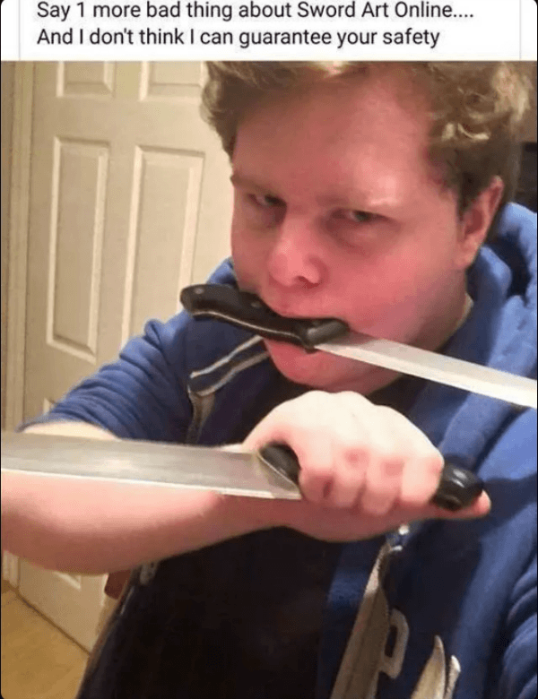 Neckbeard Has A Knife Collection