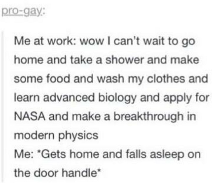 Falls Asleep On Door Handle