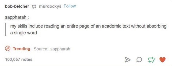 Reading Without Absorbing