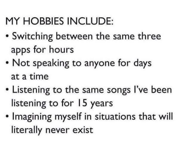 Depressing Memes My Hobbies