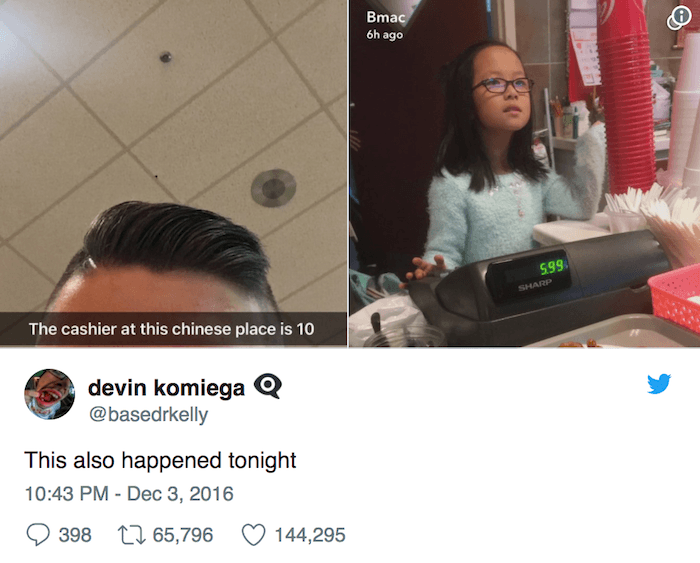 Teen Tweets Kid Cashier
